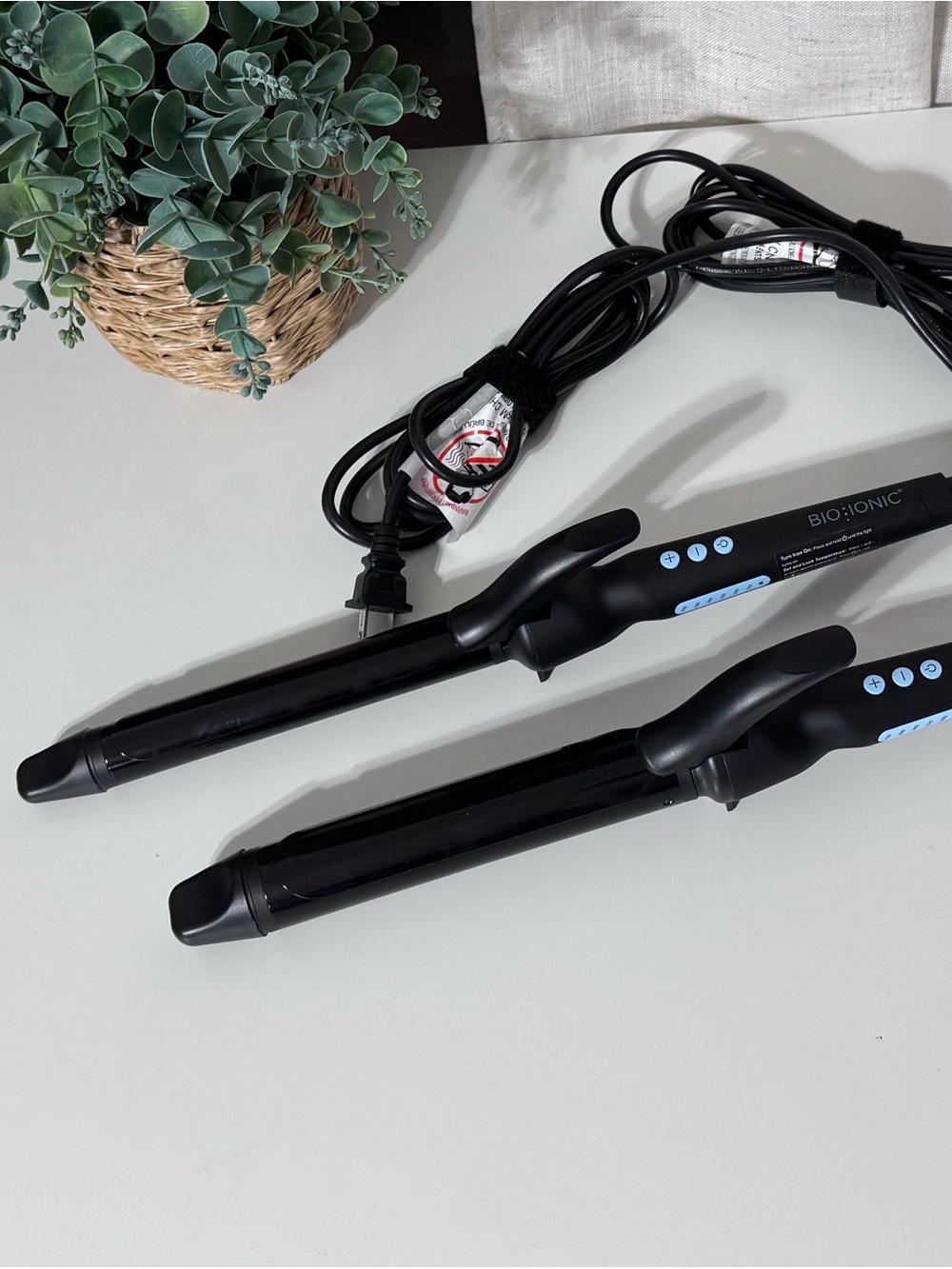 TWO Bio Ionic Curling Irons 1” & 1 1/4”